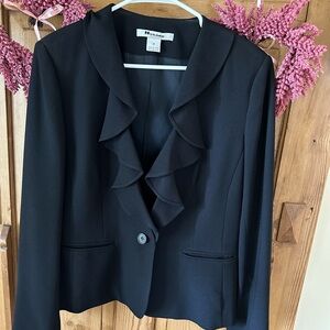 Black Ruffled Women's Jacket